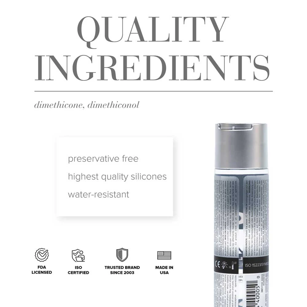 JO Premium Silicone Lube 120ml - Image 2