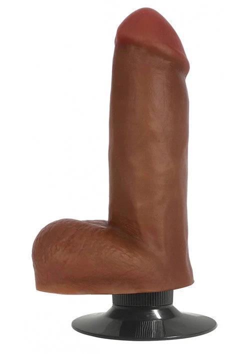 Jock 6" Vibrating Dong with Balls - Latte - Image 2