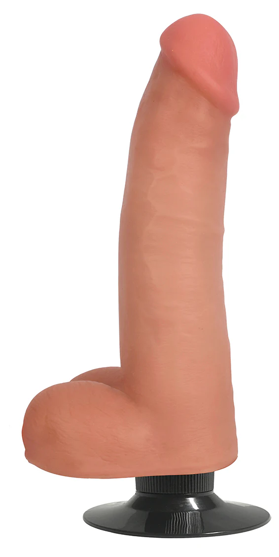 Jock 8" Vibrating Dong with Balls - Vanilla - Image 2