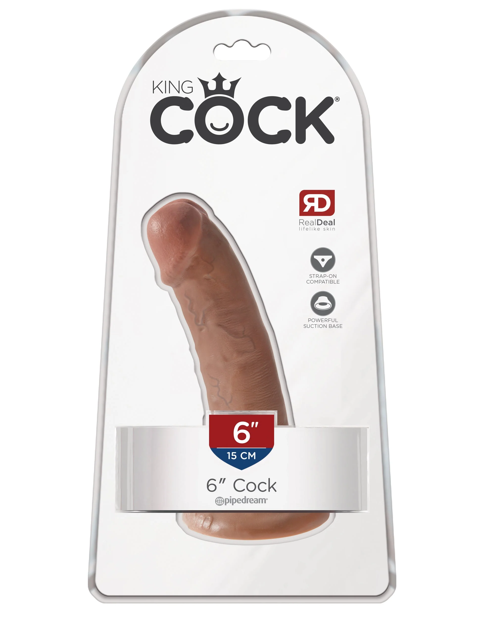 King Cock Dildo 6" Tan