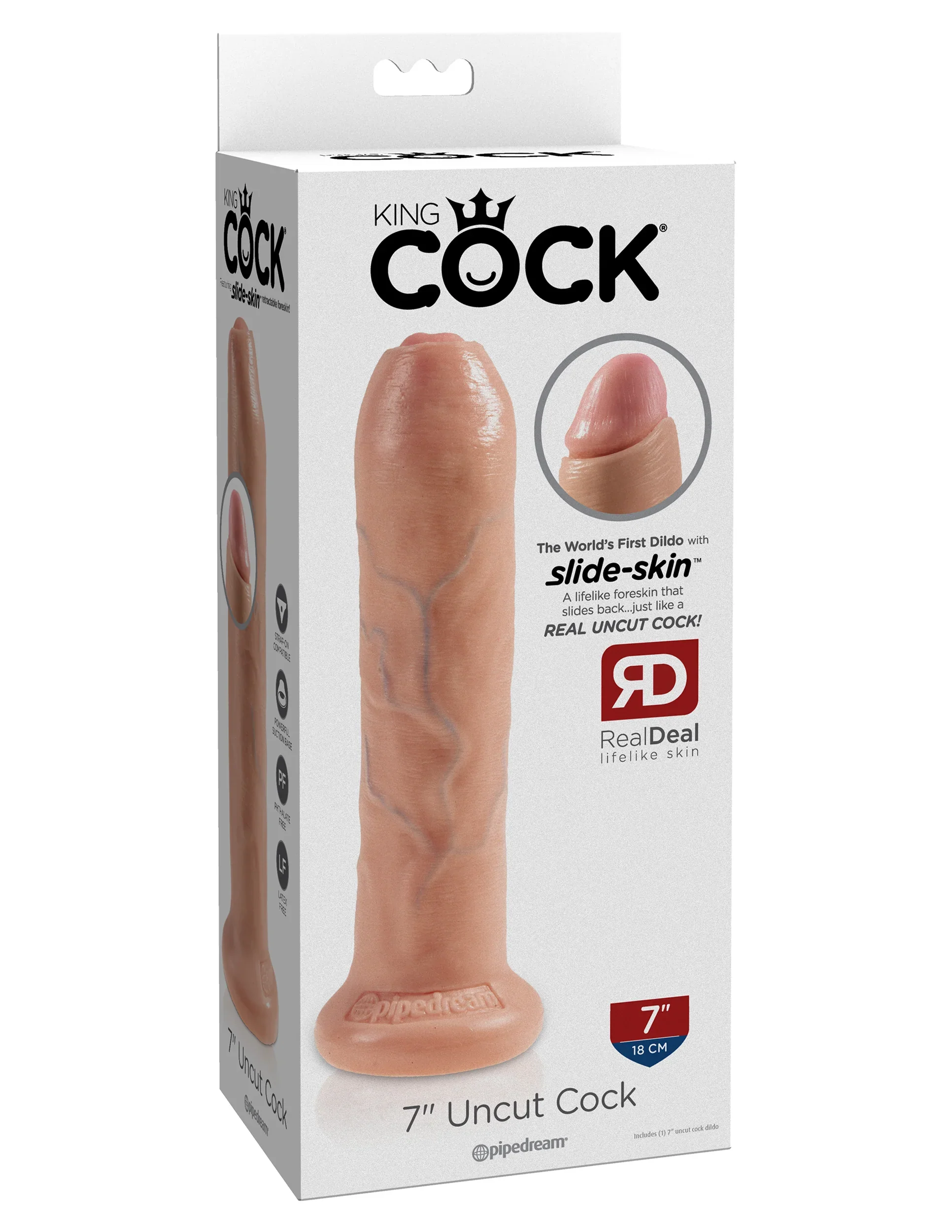 King Cock 7" Uncut Cock Flesh