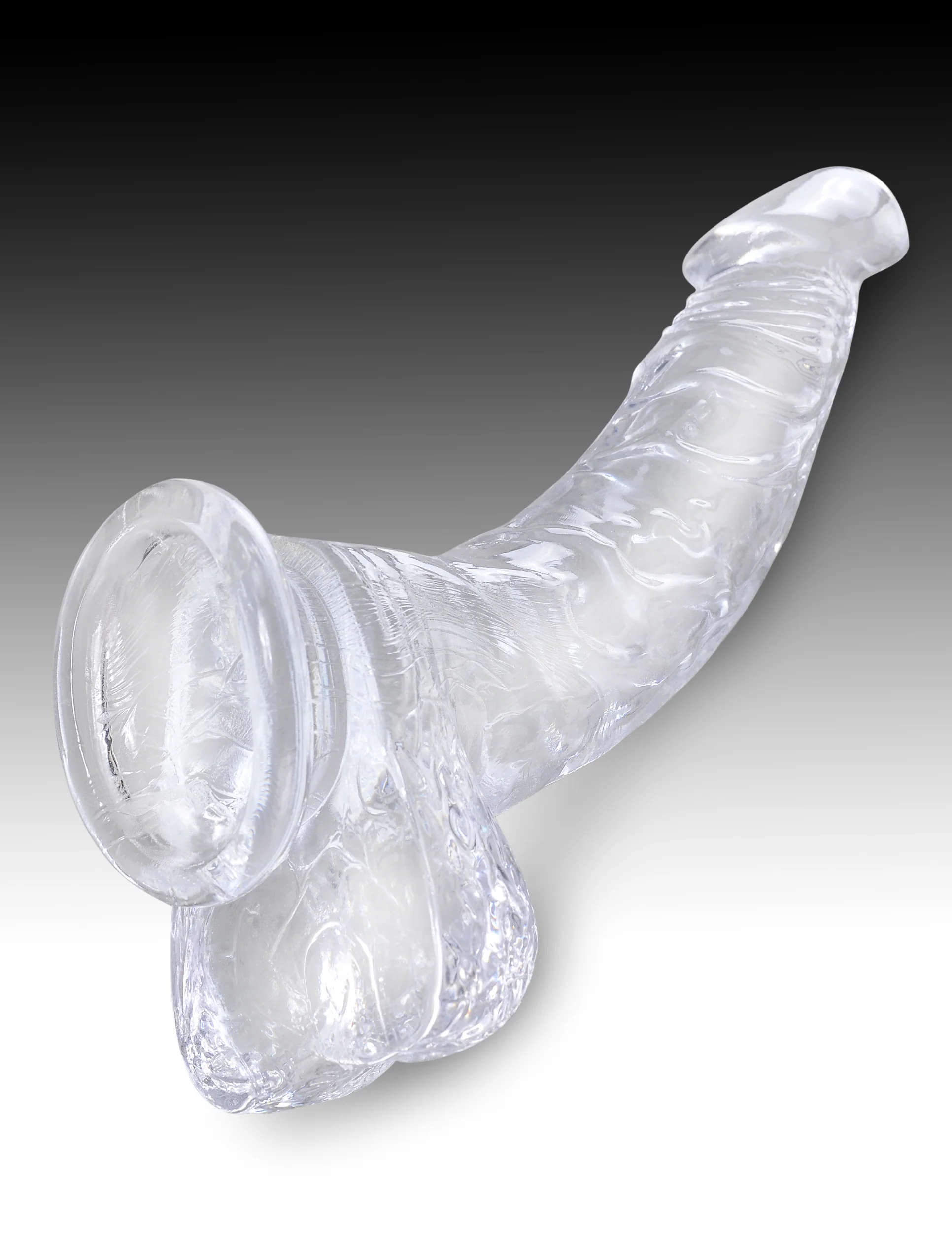 King Cock Clear 7.5" with Balls - Image 3