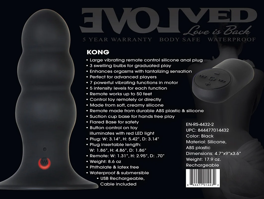 Evolved Kong Vibrating Butt Plug - Image 3
