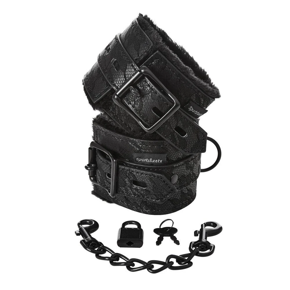 Sportsheets Lace Fur Lined Handcuffs