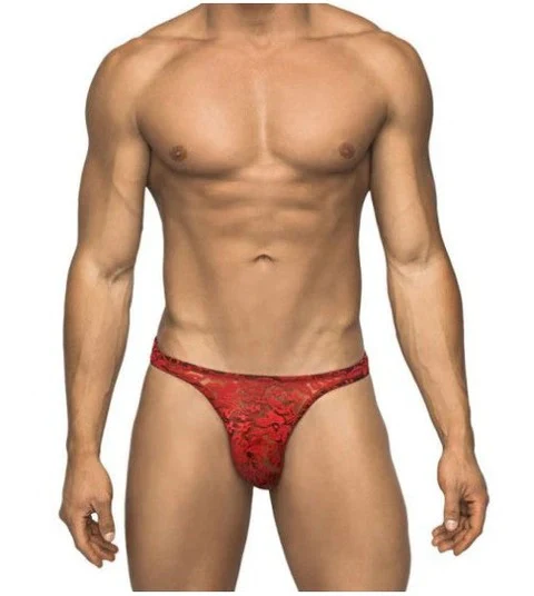 Male Power Lace Thong Red S/M 442162RESM