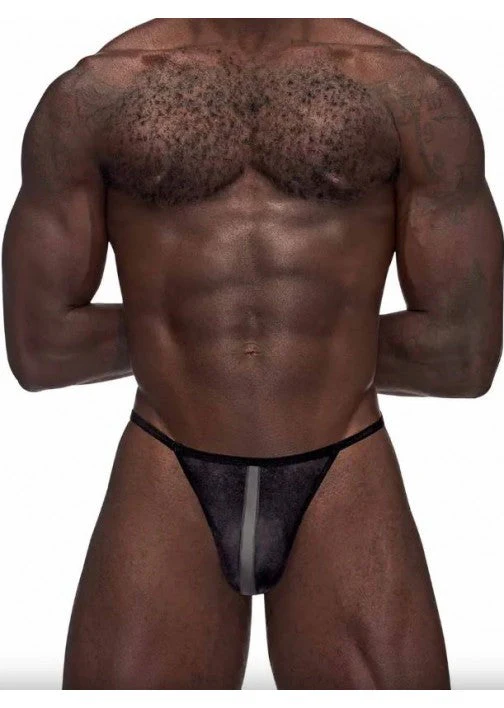 Male Power Landing Strip Micro Thong Black S/M - 453271