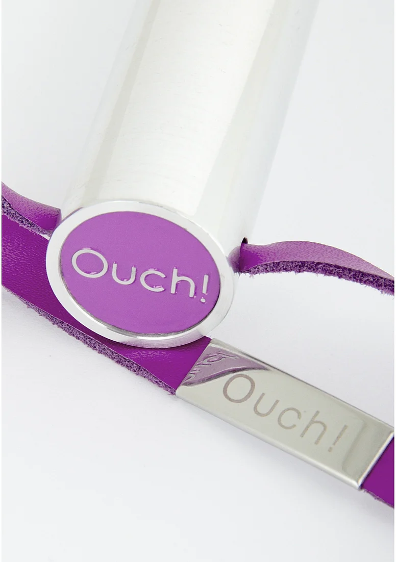 Ouch Leather Square Tipped crop Purple - Image 2