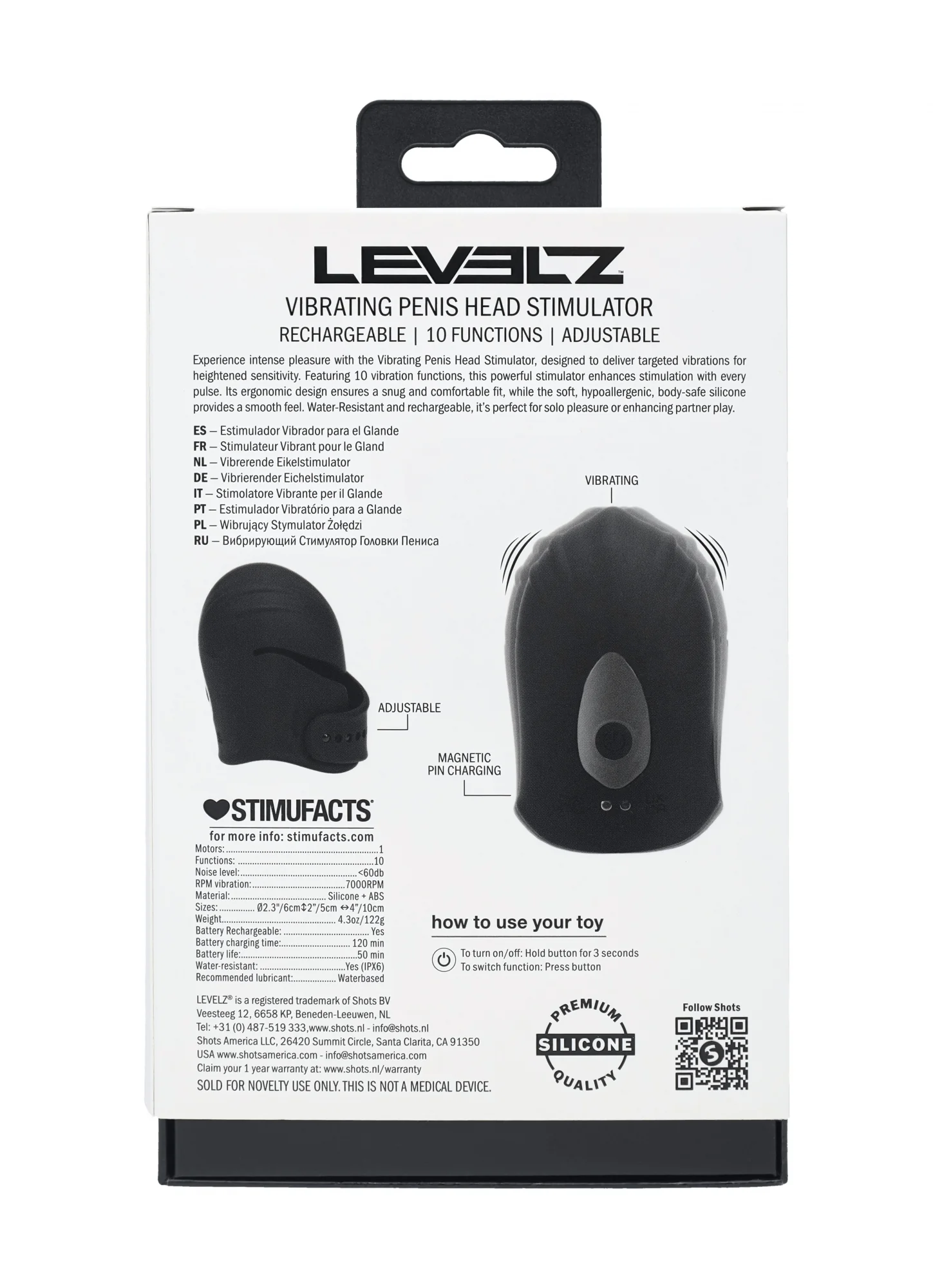 Levelz Adjustable Vibrating Silicone Penis Head Stimulator - Image 3