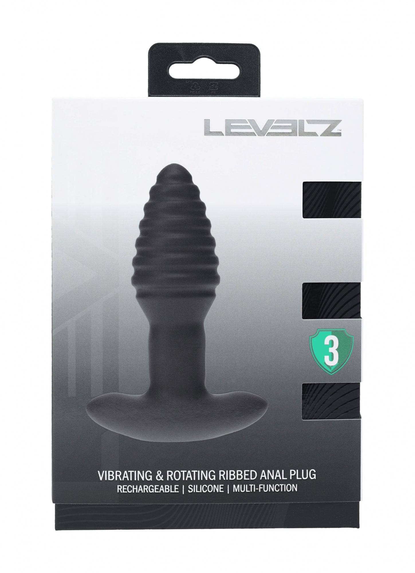 Levelz Remote Control Vibrating & Rotating Ribbed Silicone Anal Plug - Image 6