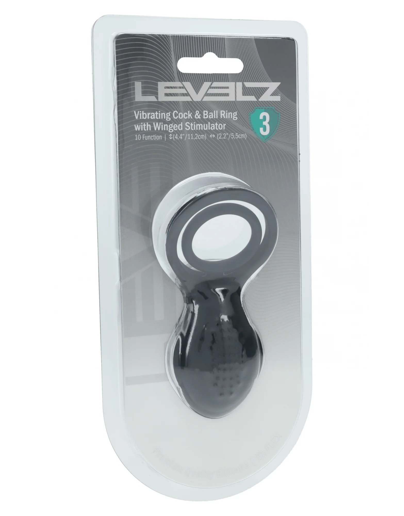 Levelz Vibrating Cock And Ball Ring With Winged Stimulator