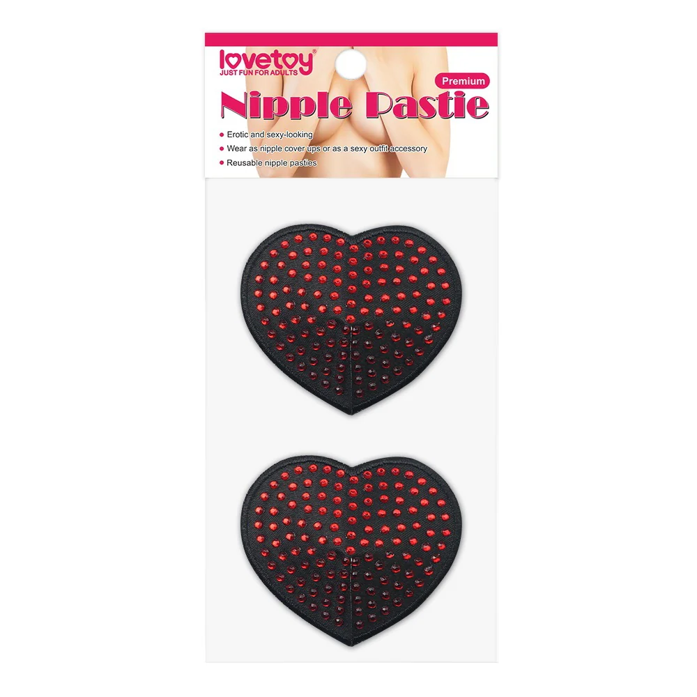 Love Toy Nipple Pastie Blk/Red LV763009 - Image 2