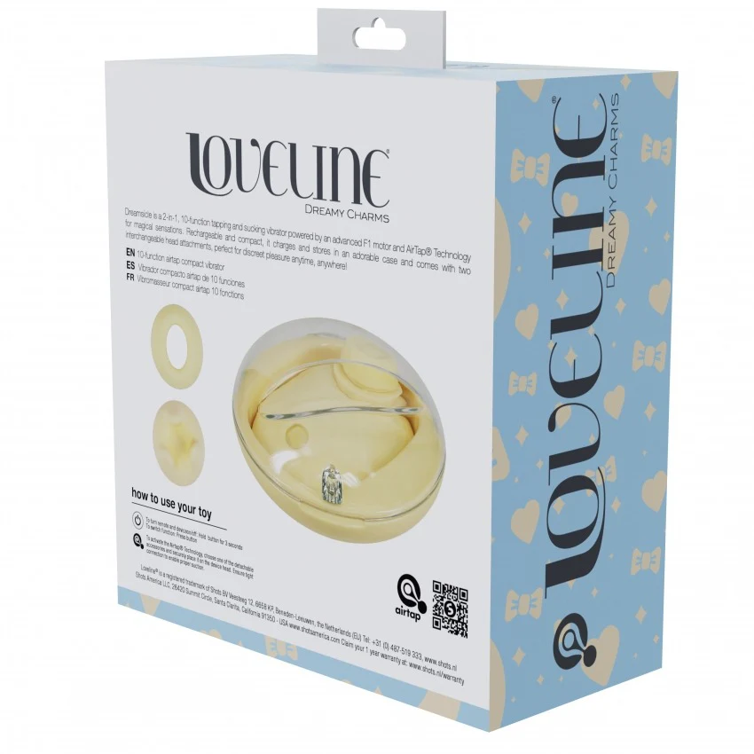 Loveline Dreamsicle 2-in-1 Tapping & Clitoral Air Pulse Vibe Yellow - Image 3