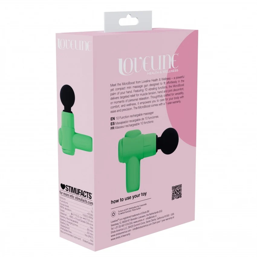 Loveline Microboost Massager Green - Image 3