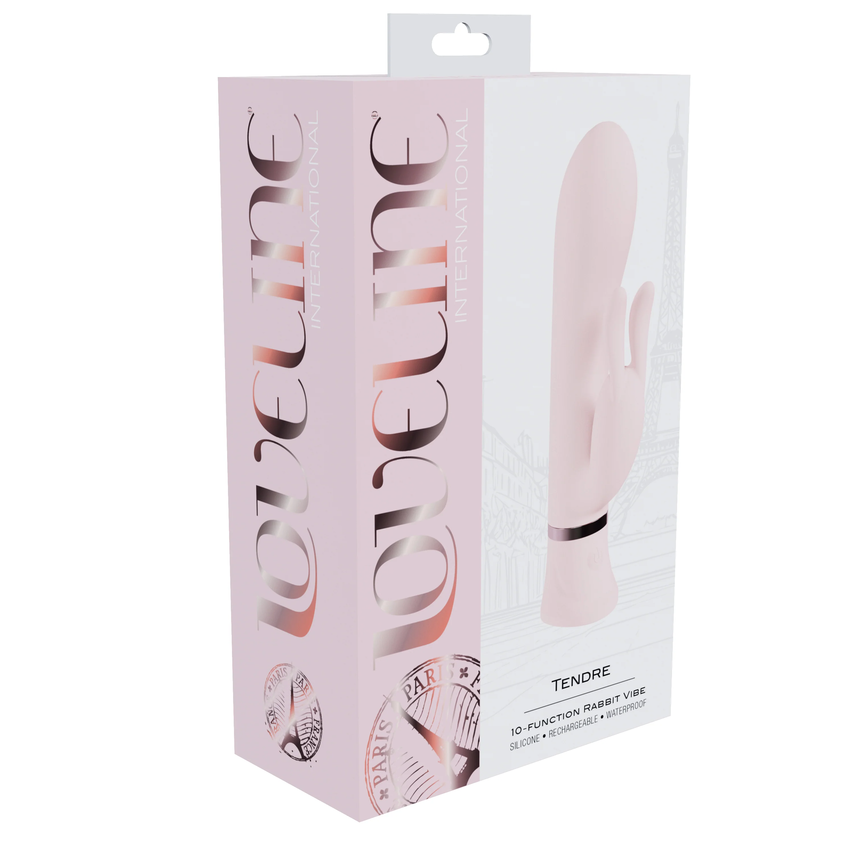 Loveline Tendre 10 function Rabbit Vibe Silicone Rechargeable - Pink - Image 2