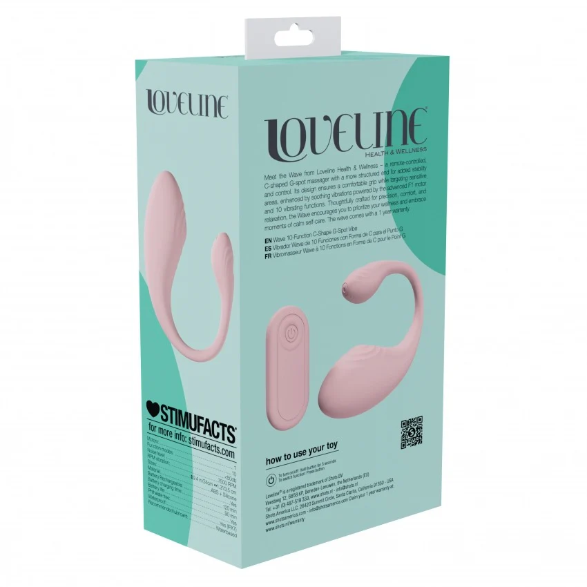 Loveline Wave C-Shaped G-Spot Vibe Pink - Image 5
