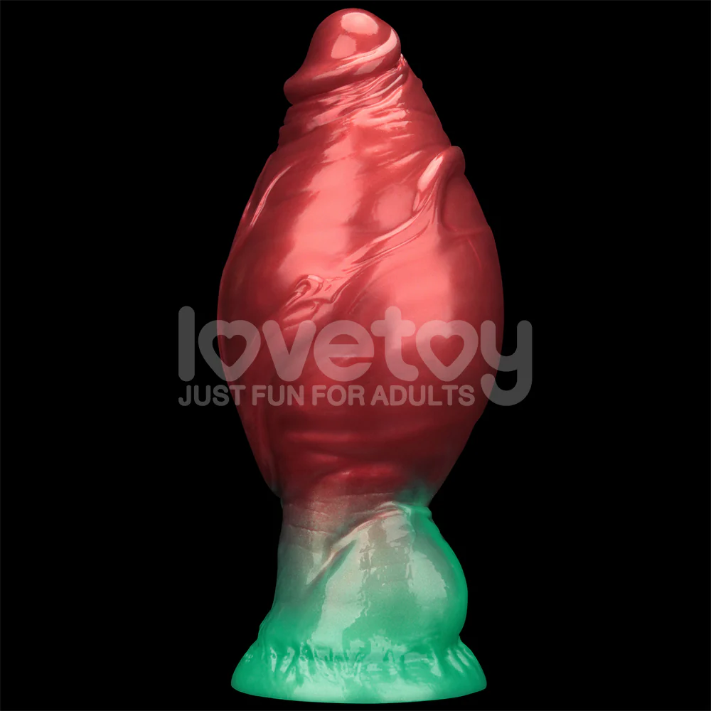Lovetoy AEROSX Pump Up The Pleasure Dual Density Silicone Inflatable Dildo Red/Green 7.5" - Image 15