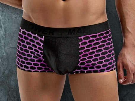 Male Power Hive Short Purp/Blk Sm 155225BPSL - Image 3