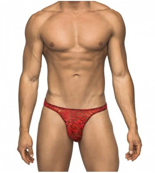 Male Power Lace Thong Red L/XL 442162RESM