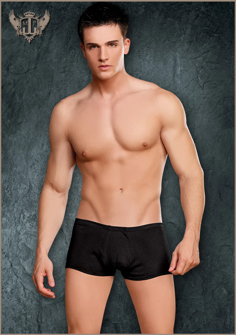 Male Power Rib Short Blk Sm 153051BKS
