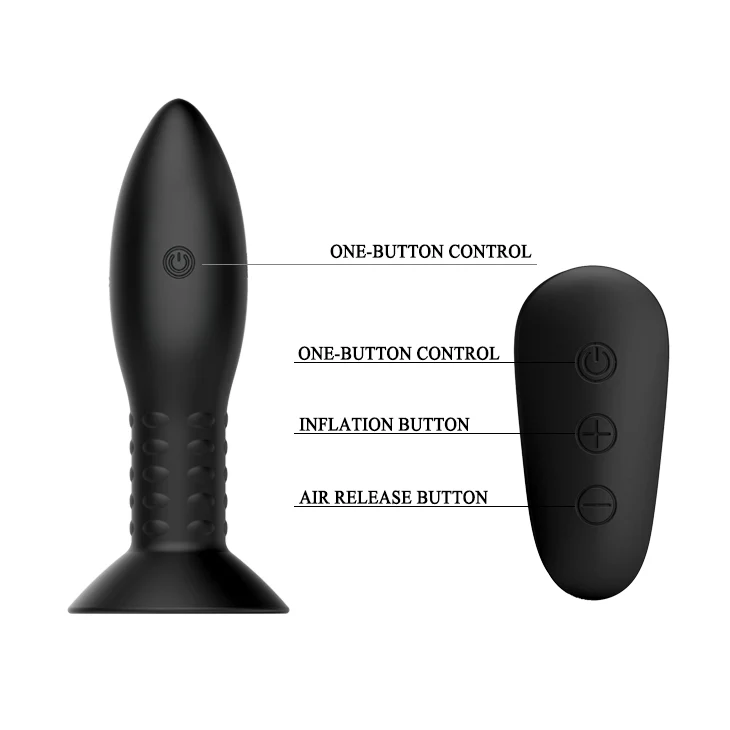 Mr Play Rotation Beads Anal Plug 79W-MR Black - Image 3