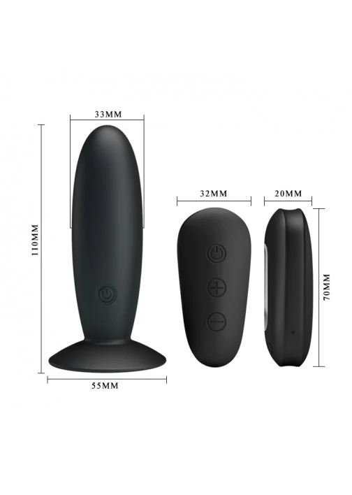 Pretty Love Mr Play Vibrating Anal Plug - 45W-MR Black - Image 5
