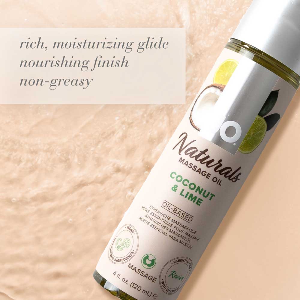 JO Naturals Coconut & Lime Massage Oil 120ml - Image 4