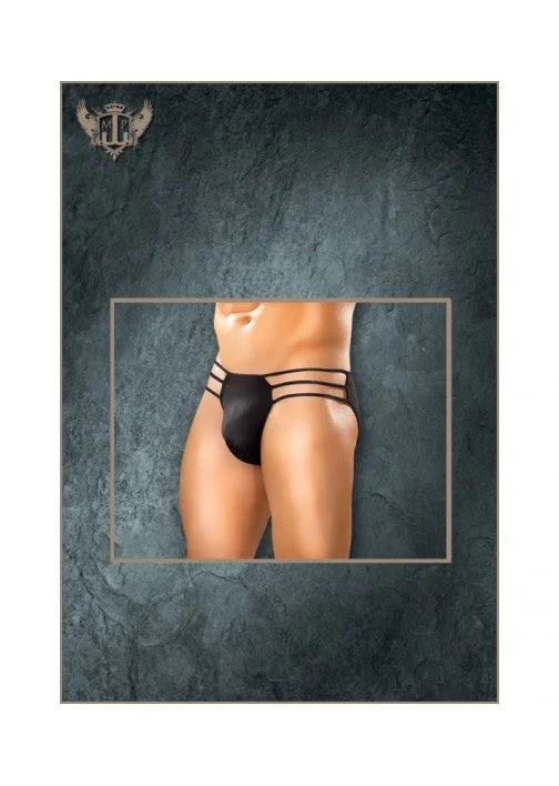 Male Power Nylon Spandex Cage Brief Black L/XL - PAK827