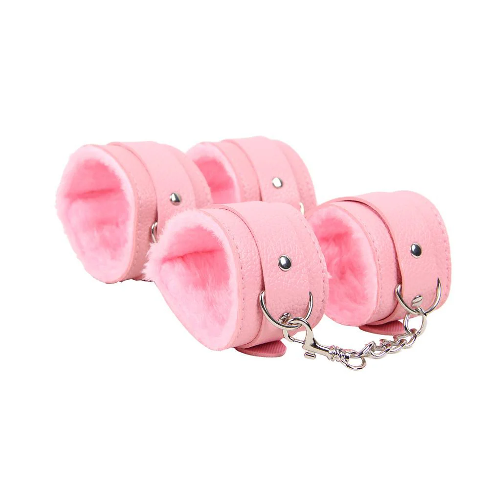 Oh Yeah Pink Leather Bondage Kit C80689-3 - Image 2
