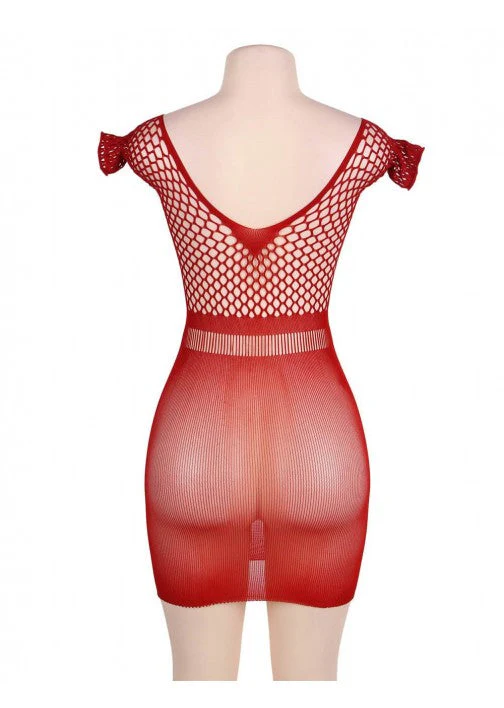 Oh Yeah Crotchet Net Chemise Red XL H3171-2P - Image 5
