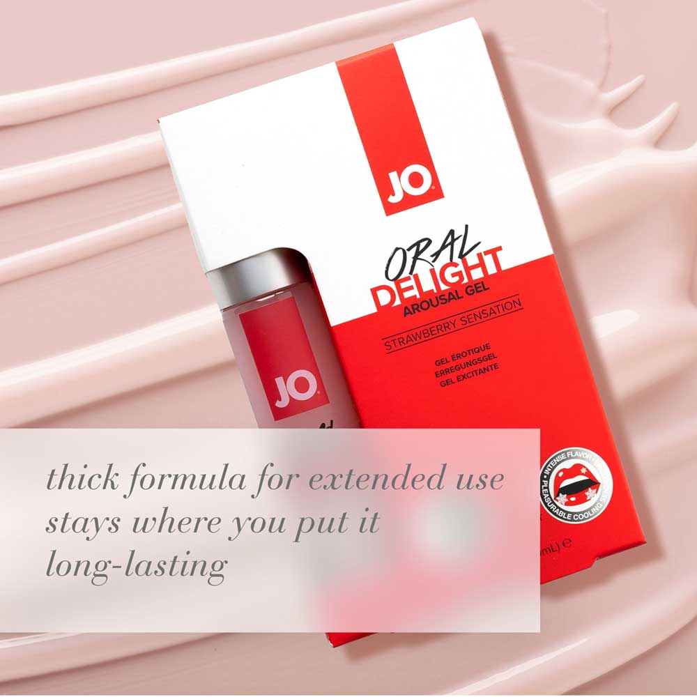 JO Oral Delight Arousal Gel Strawberry 30ml - Image 4