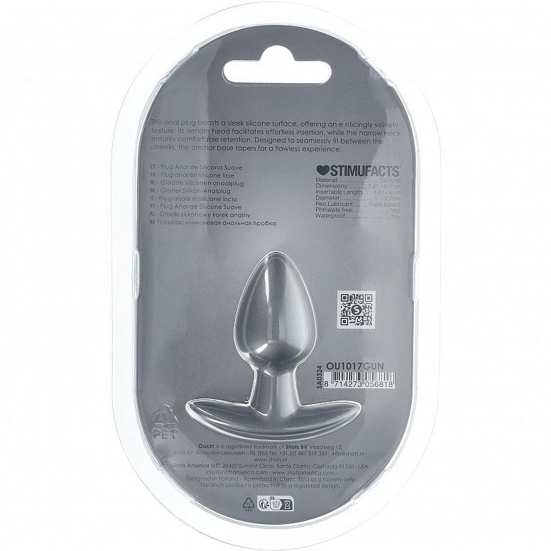 Ouch Anal Plug 2.6" Gun Metal - Image 2