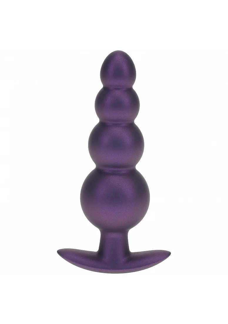 Ouch Beaded Anal Plug 4.6" Purple - Image 3