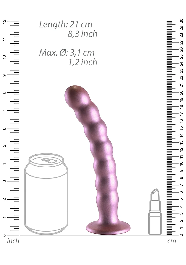 Ouch Beaded G-Spot Dildo 8'' Rose Gold - Image 6