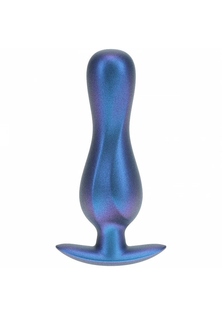 Ouch Curvy Anal Plug 4.6" Metallic Blue - Image 2