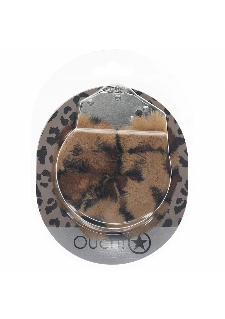 Ouch Fluffy Hand Cuffs Leopard - Image 2