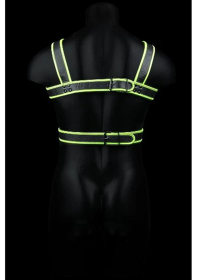 Ouch Glow In The Dark - Bonded Leather Body Harness L/XL - Image 3