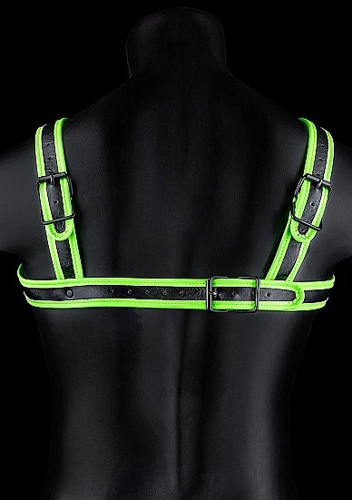 Ouch Glow In The Dark - Bonded Leather Buckle Harness L/XL - Image 3