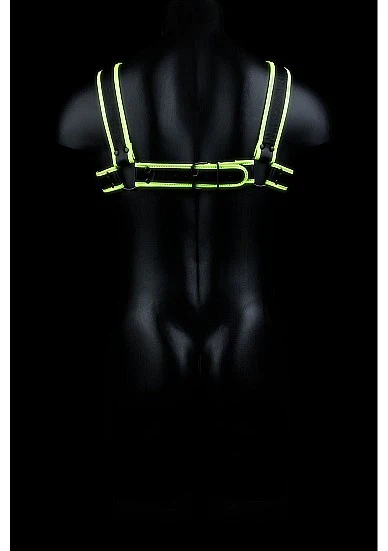 Ouch Glow In The Dark - Bonded Leather Chest Bulldog Harness S/M - Image 3