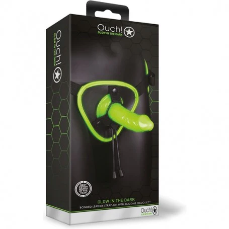Ouch Glow in Dark Strap On with Dildo 5.7"