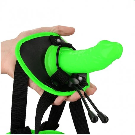 Ouch Glow in Dark Strap On with Dildo 5.7" - Image 3