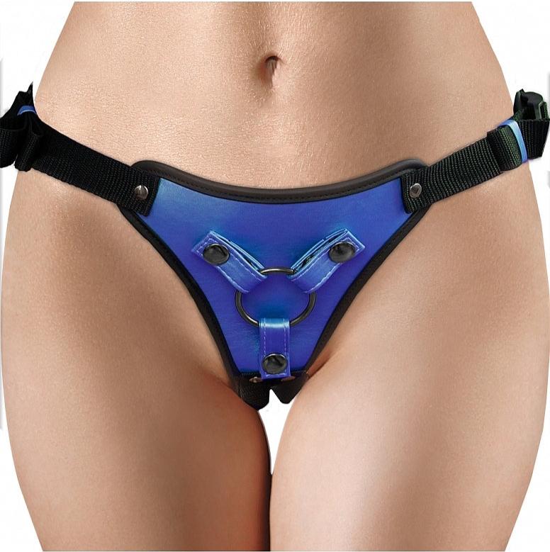 Ouch Metallic Strap-on Blue - Image 2