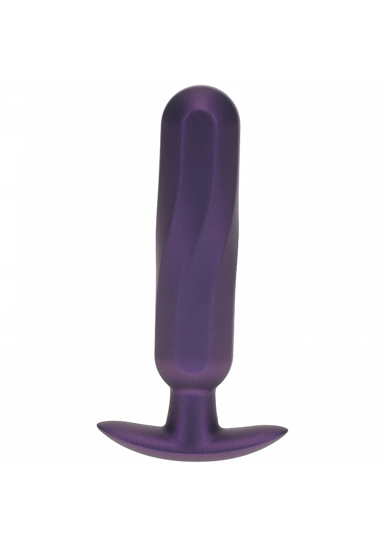 Ouch Oblong Anal Plug 4.6" Metallic Purple - Image 3
