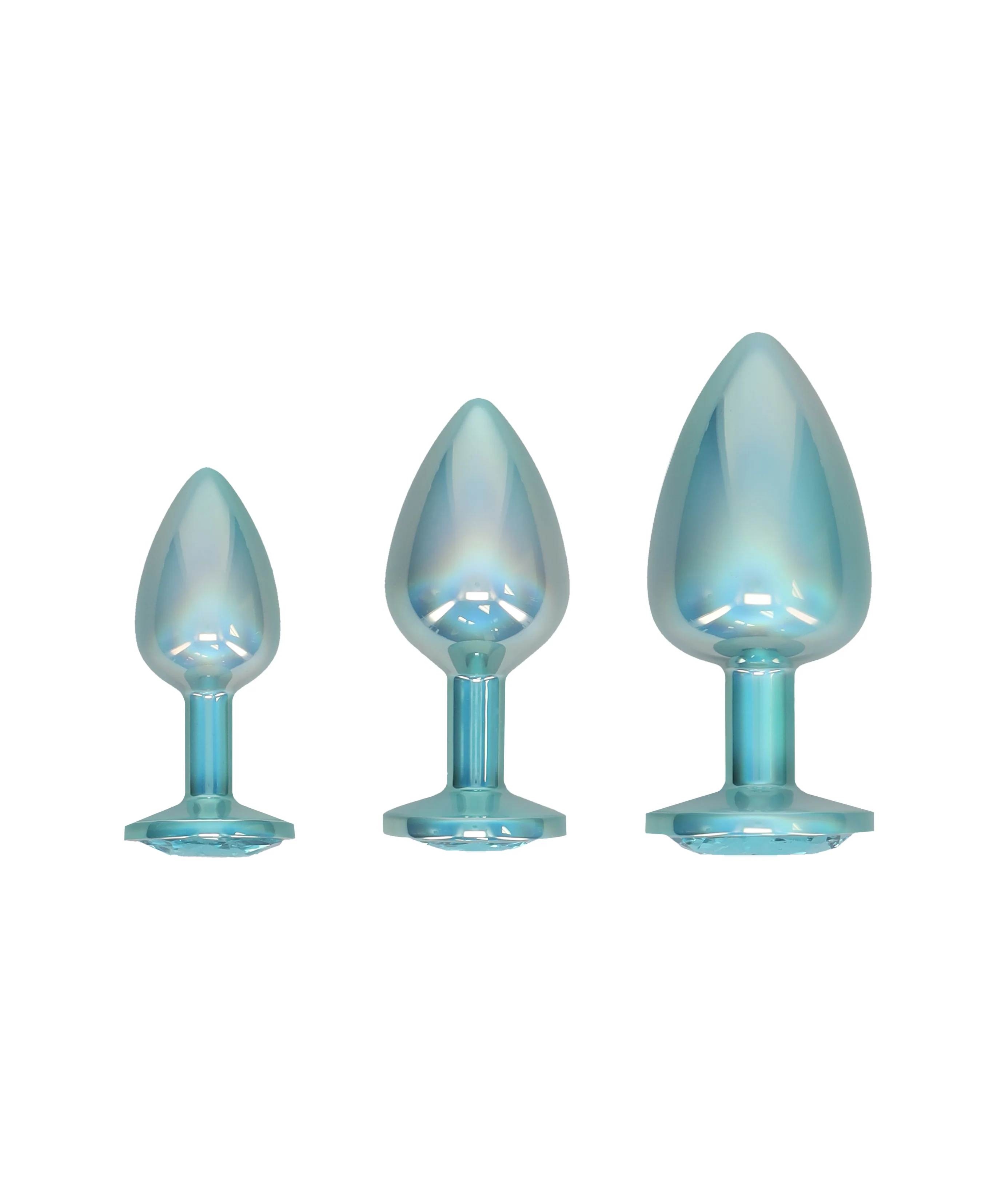 Ouch Paris Metal Butt Plug Set Blue - Image 3
