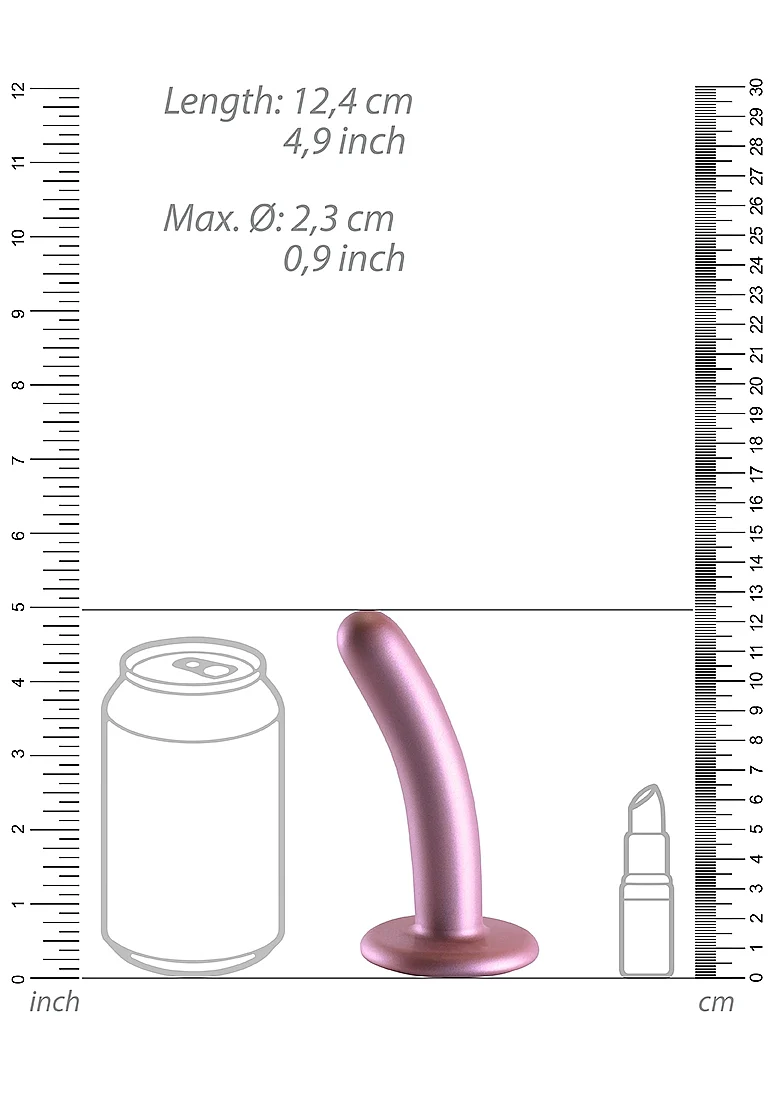 Ouch Smooth G-Spot Dildo 5" Rose Gold - Image 4