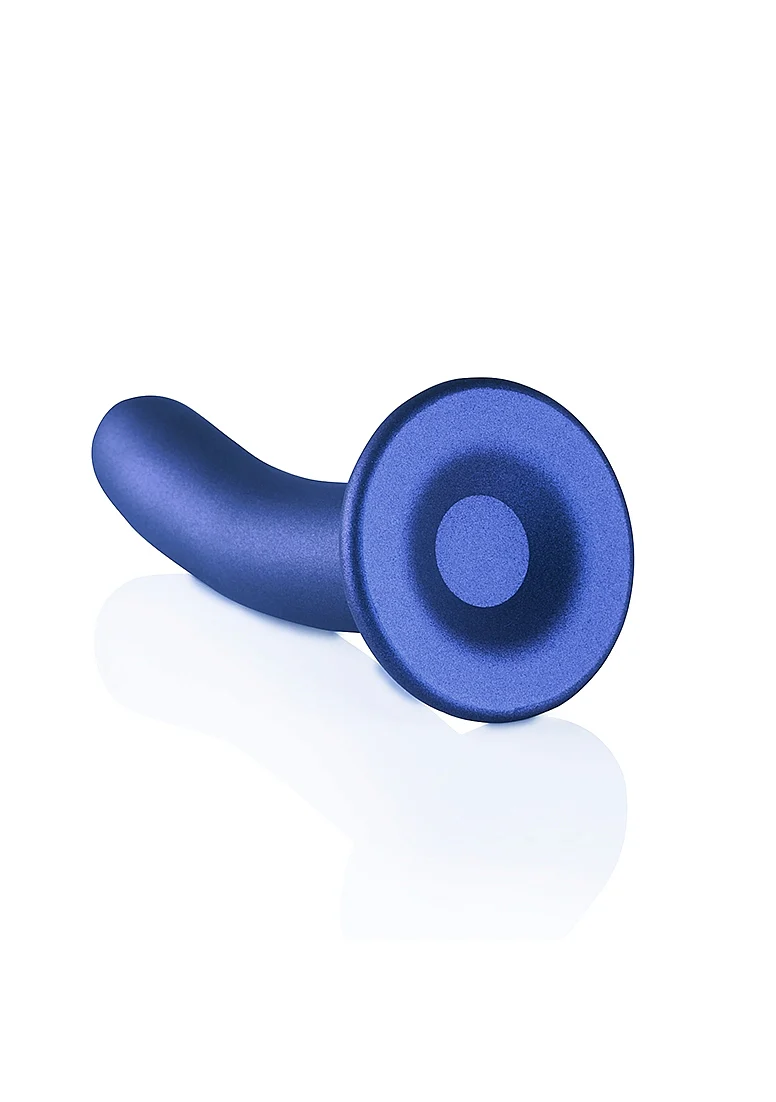 Ouch Smooth G-Spot Dildo 6" Metallic Blue - Image 3