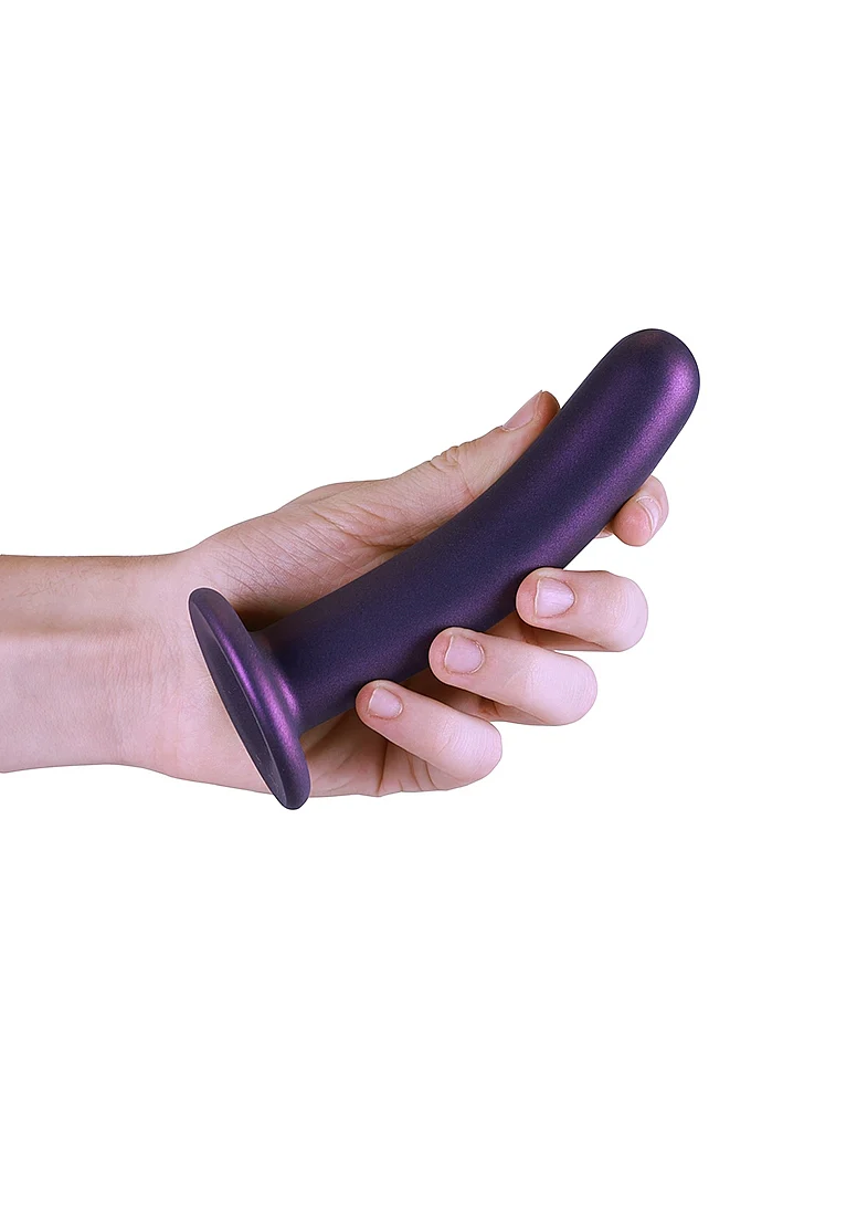 Ouch Smooth G-Spot Dildo 6" Metallic Purple - Image 3