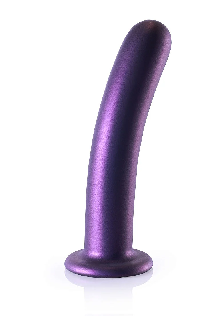 Ouch Smooth G-Spot Dildo 7'' Metallic Purple - Image 5