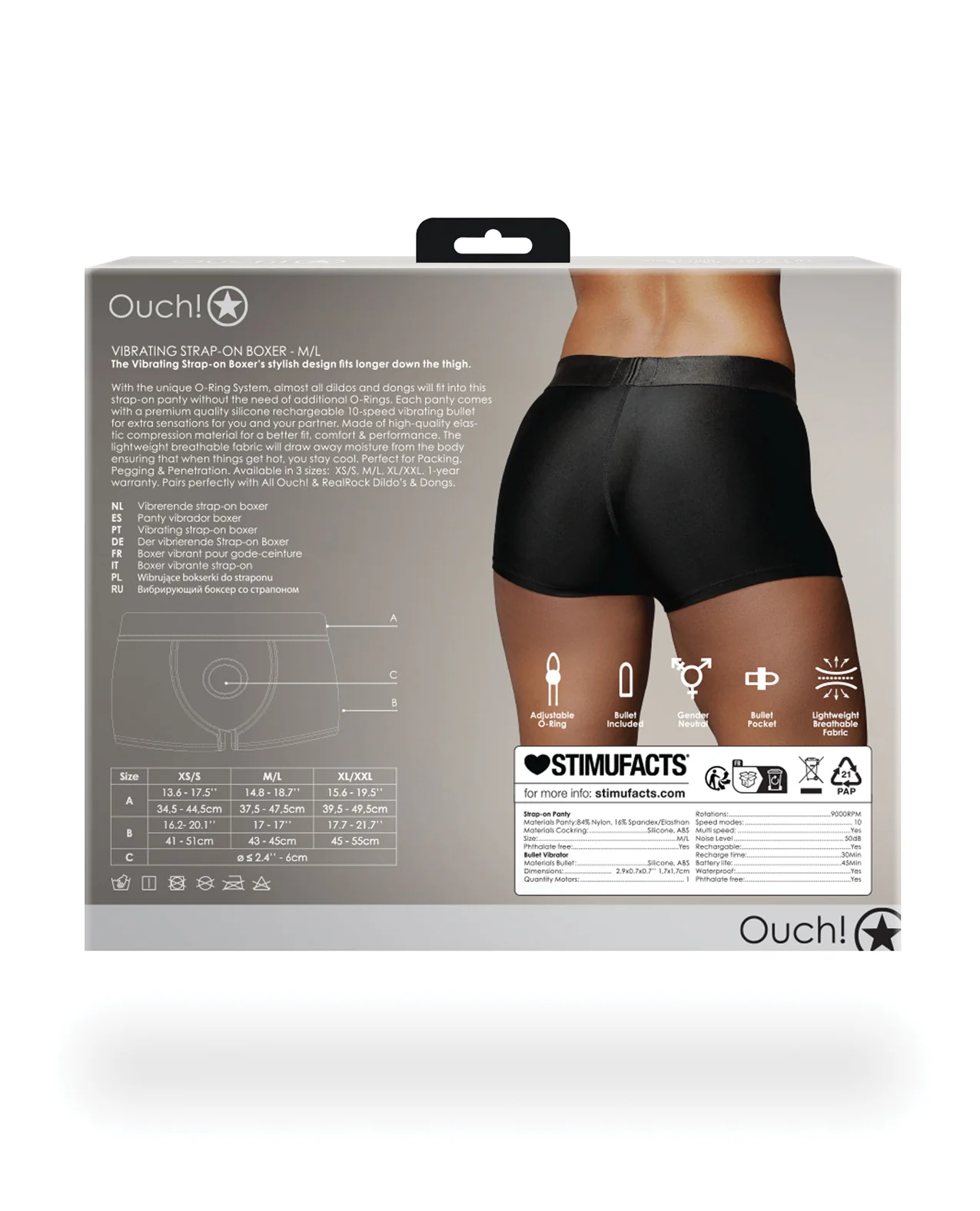 Ouch Vibrating Strap On Boxer – Black XL/XXL - Image 6