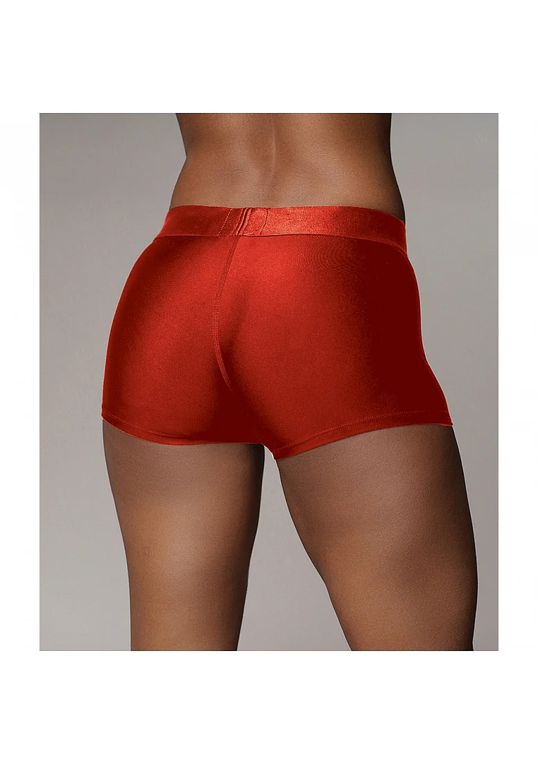 Ouch Vibrating Strap-on Boxer - Red - M/L - Image 2