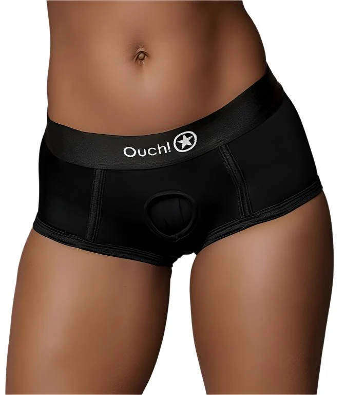 Ouch Vibrating Strap On Brief – Black M/L